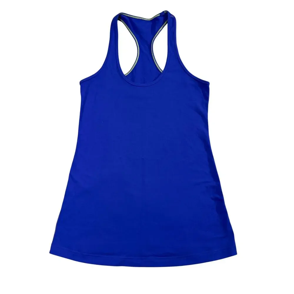 Lululemon Cool Racerback Tank Top Women's Deep Indigo Athletic Yoga Running‎ - 8
